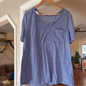 Elegant Blue Short Sleeve Women's Tee